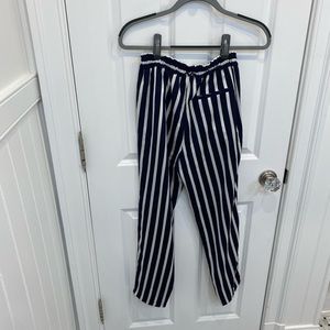 Striped Zara silk pants